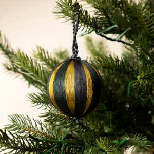 3" Satin Threaded Bauble
